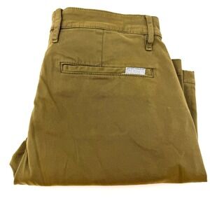 7 For All Mankind Mens Olive Green Chino Shorts Size 33 Cotton Twill Casual